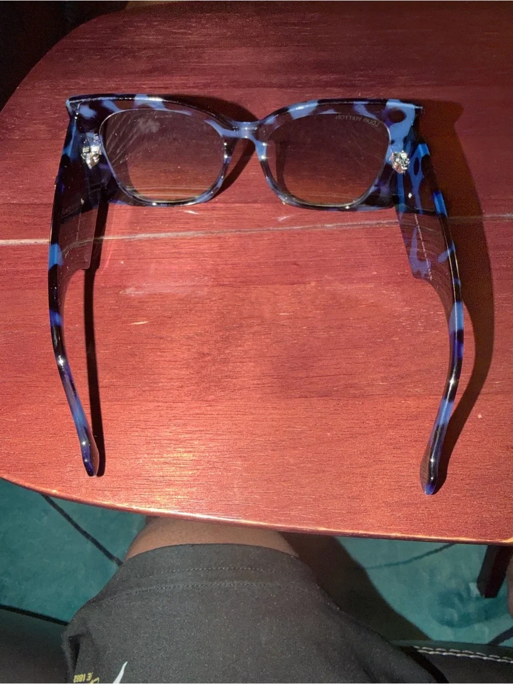 Louis Vuitton Blue Tortoiseshell Cat-Eye Sunglasses with Gradient Lenses